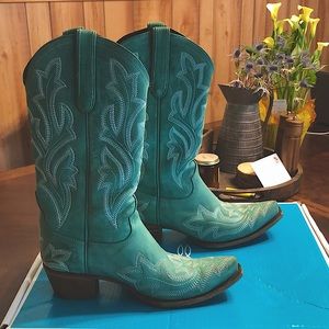 Lovely Lane Boots in Turquoise